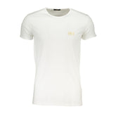 Cavalli Class White Cotton T-Shirt -   -  Cavalli Class.